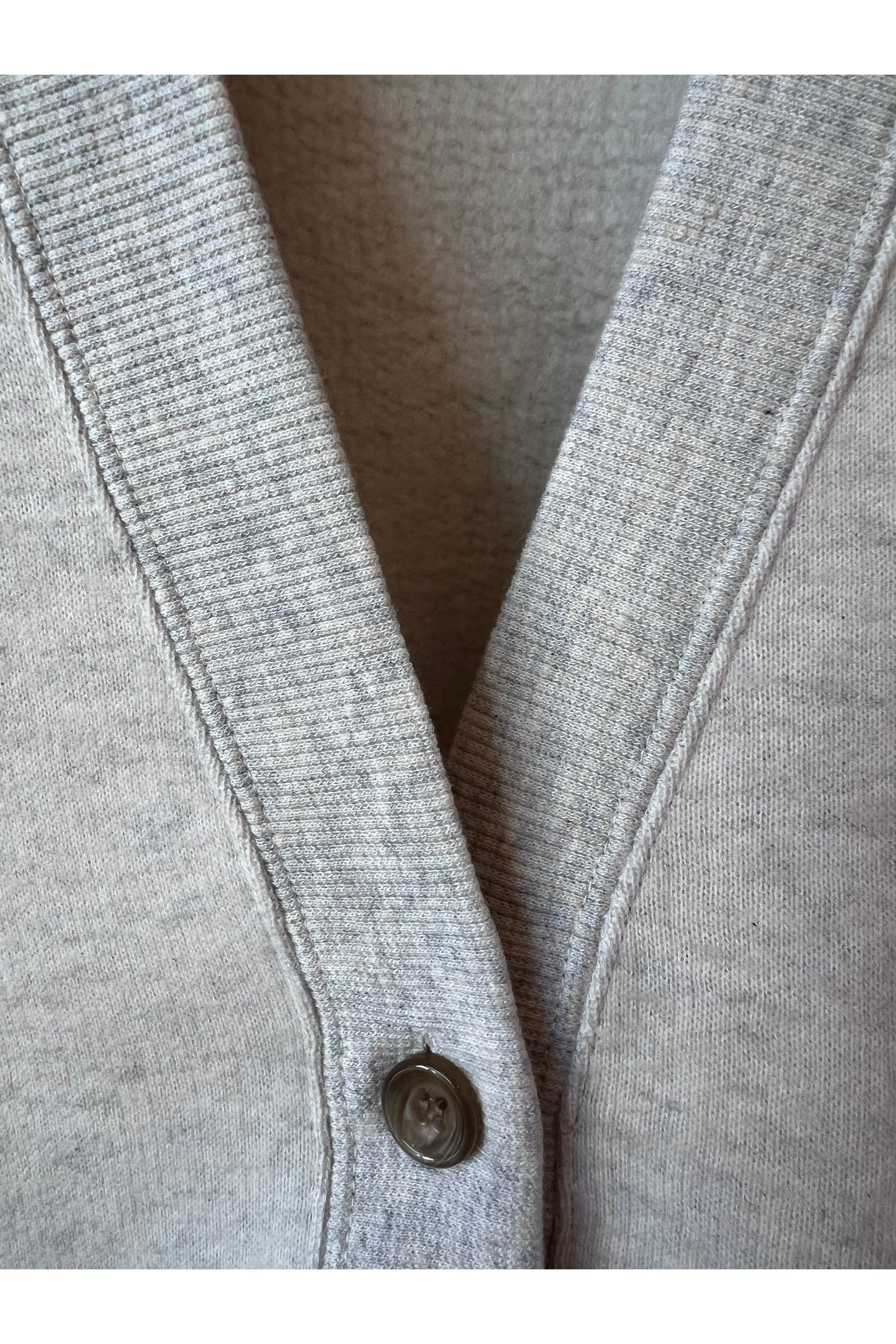 Cotton Tencel Brushed Fleece Cardigan - Oat - DUNE + SALT