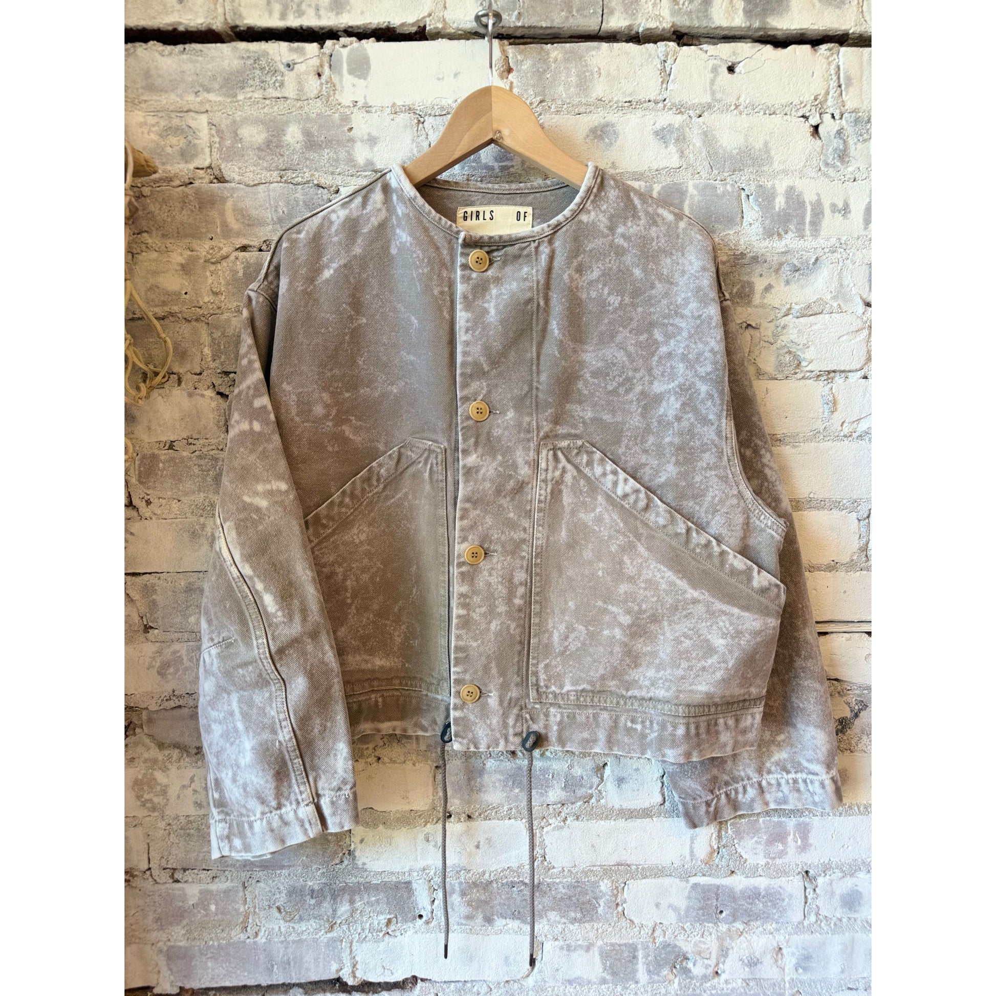 Girls of Dust G.O.D. Nuclear Canvas Jacket - Grey Marble Dark Gray