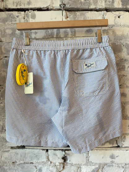 Seersucker Woven Swimshort - Indigo