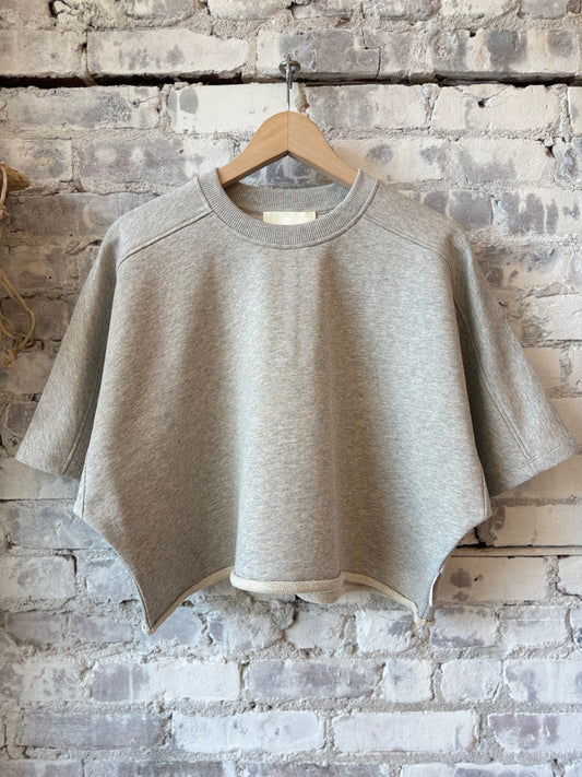 Closed Women's Deep Yoke T-Shirt – Light Grey Melange Gray
