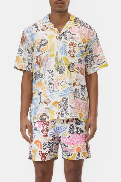 Resort Shirt with Graphic Print - Multi Colour