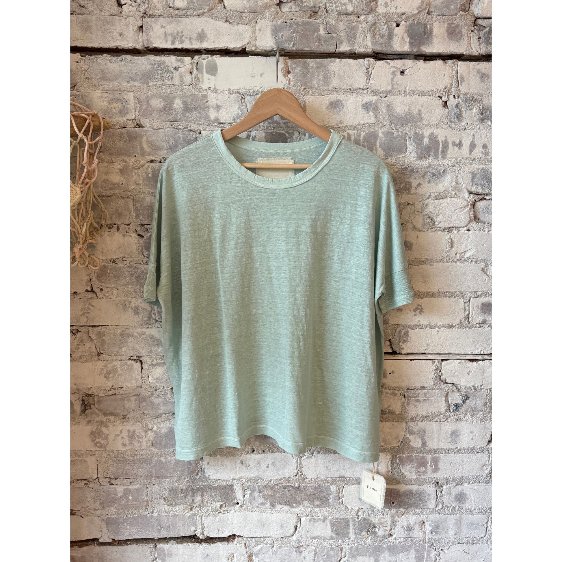 Hemp Jersey Oversized SS Crew - Dusty Mint - DUNE + SALT