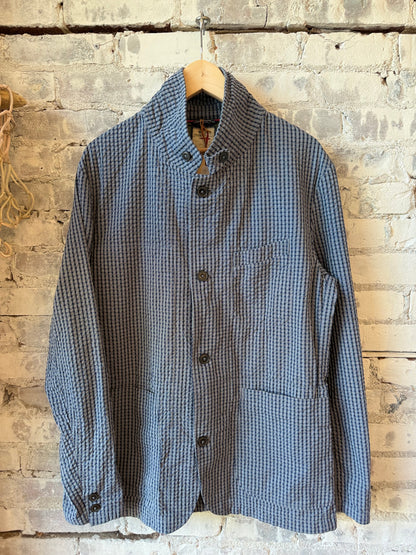 Tropical Trap Blazer - Navy/Blue Seersucker - DUNE + SALT
