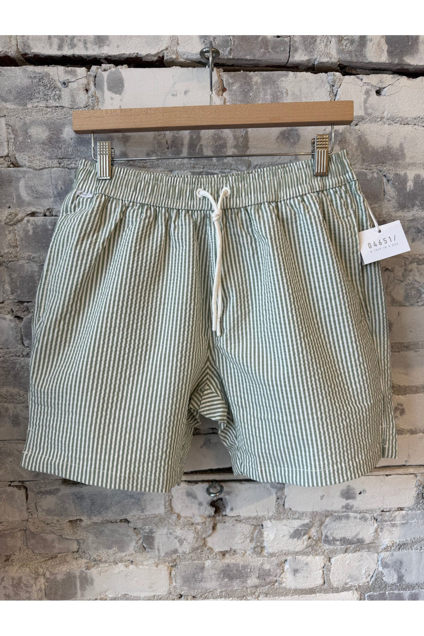 Seersucker Swim Short - Jungle Green - DUNE + SALT