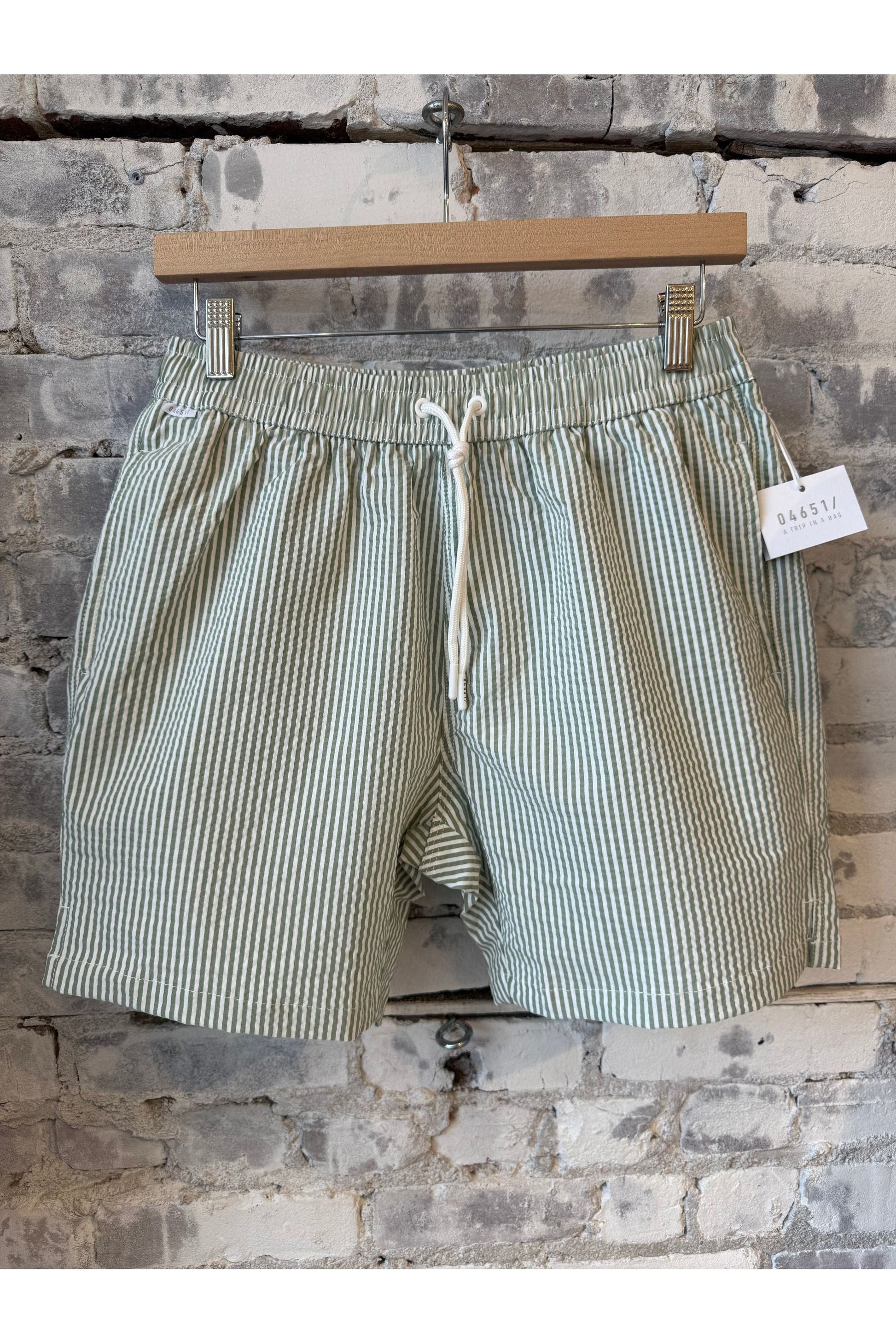 Seersucker Swim Short - Jungle Green - DUNE + SALT
