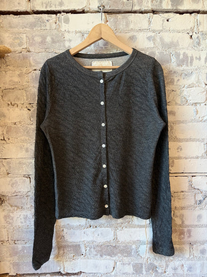 Melange Double-Face Cardigan - Heather Charcoal