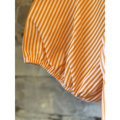Closed Women's V-Neck Poplin Blouse – Spice Orange Goldenrod