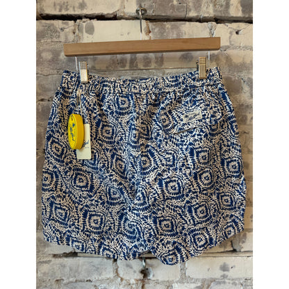 Hartford Men's Nylon Woven Swimshort - Indigo/Cream Dim Gray