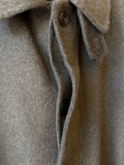 Hartford Men's Graig Woven Coat in Nut color, stylish outerwear with textured fabric, suitable for casual or smart occasions.