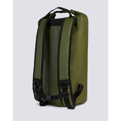 Men's dark green Sundek 20-liter water-resistant technical backpack with padded shoulder straps and multiple storage compartments.