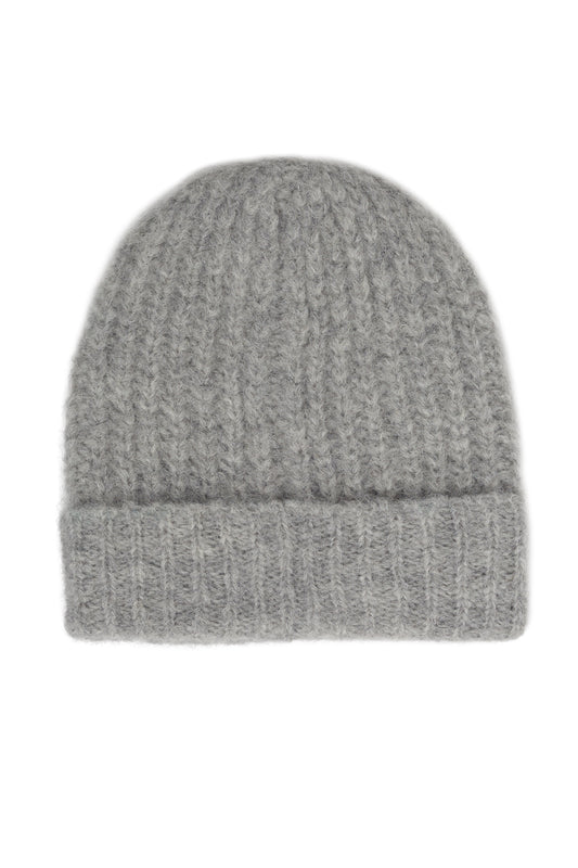 Women's Sophia Hat in Pale Grey Melange by ELEVEN SIX, featuring a stylish, soft knit design perfect for casual wear.