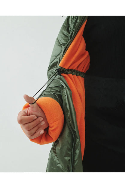 08 Light Hooded Puffer - Olive/Orange - DUNE + SALT