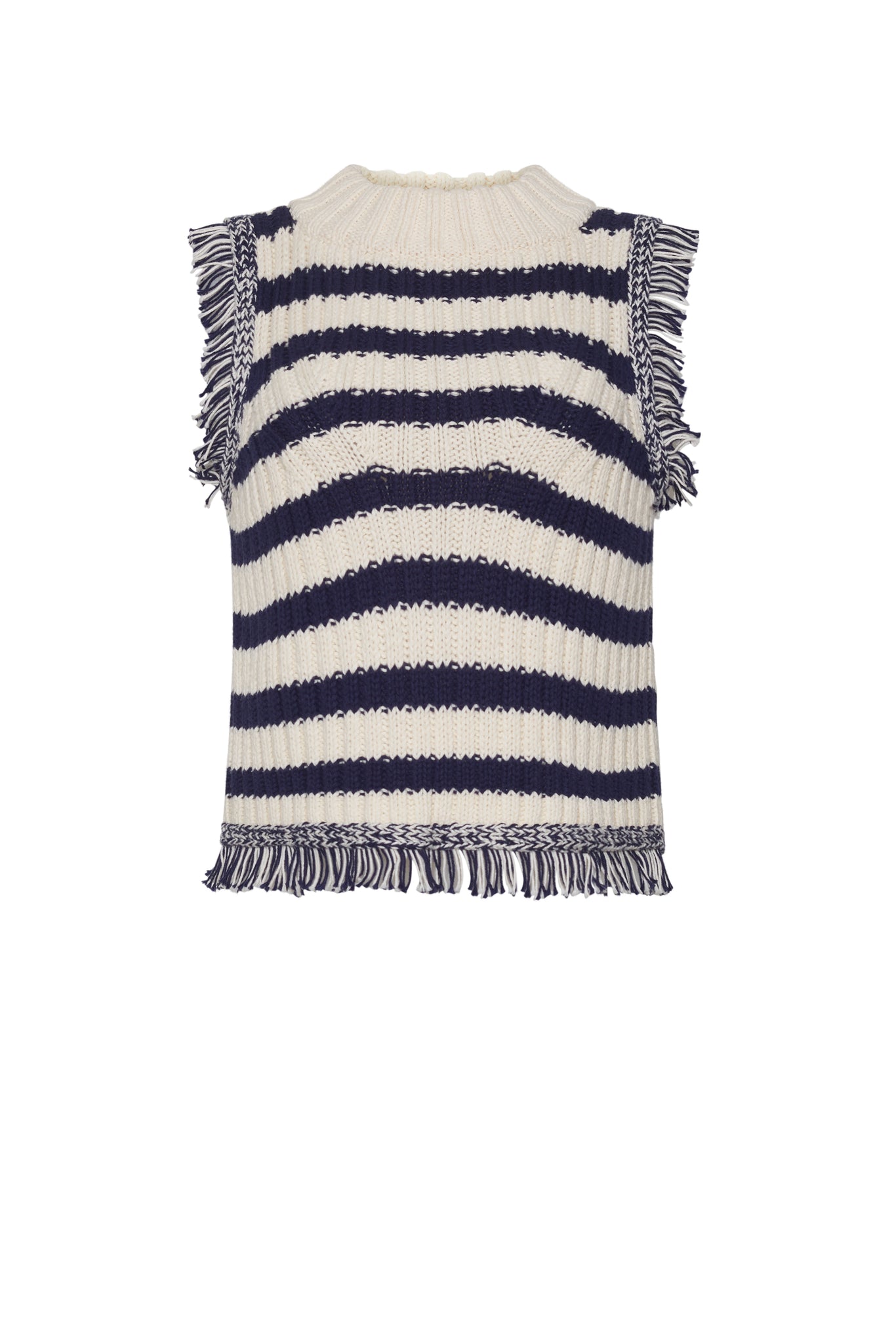 Bria Striped Tank - Ivory/Navy Stripe