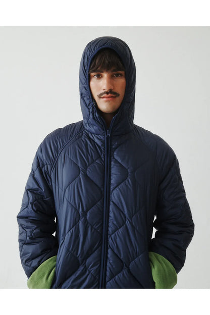 08 Light Hooded Puffer - Navy/Olive - DUNE + SALT