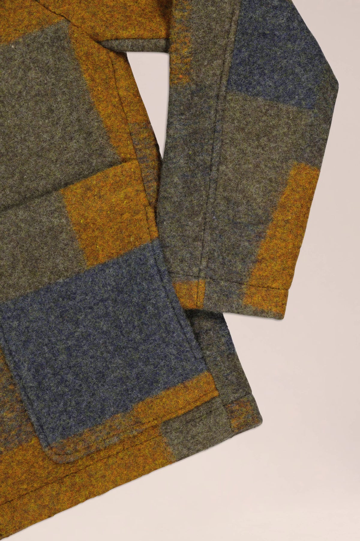 NN07 Gael Wool Blend Jacket - Brown Check Dark Olive Green