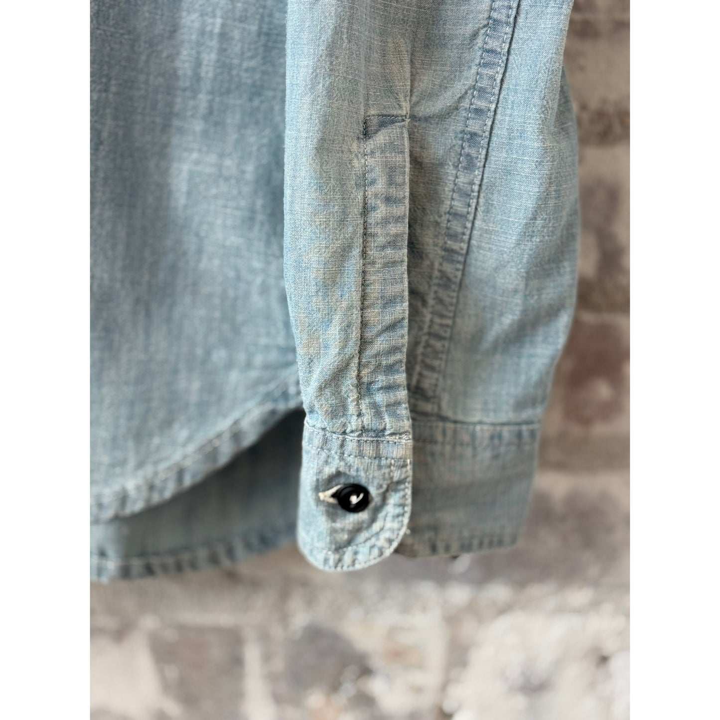Chambray Sun Fade Denim Shirt - Light Blue Kansas - DUNE + SALT
