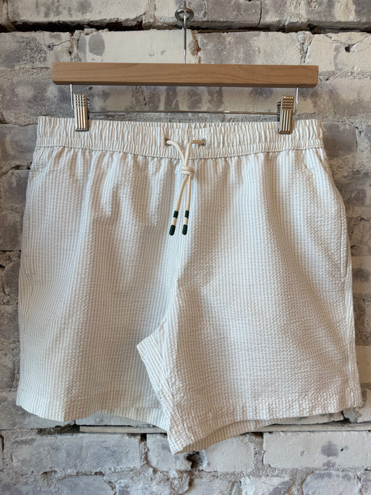 Seersucker Woven Swimshort - Pearl