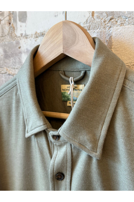 Pacifica Stretch Twill Shirt - Vetiver - DUNE + SALT