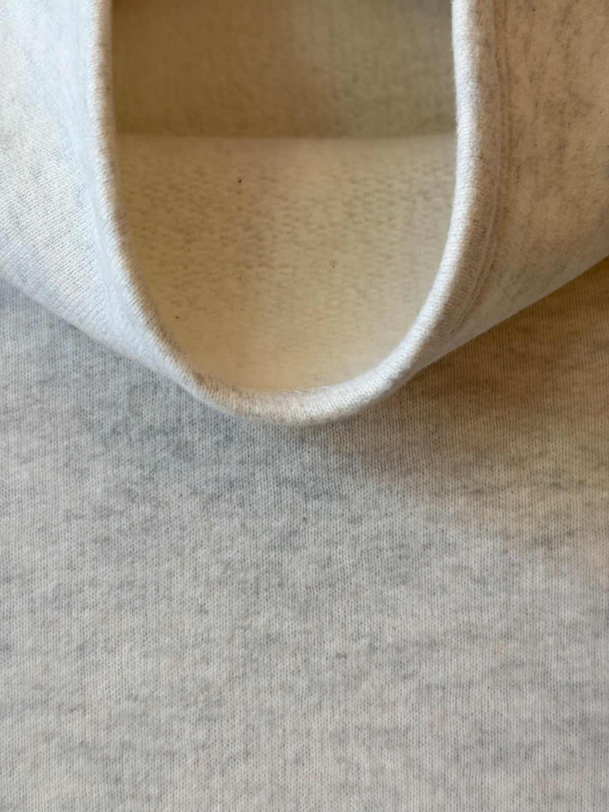 V::Room Cotton Tencel Brushed Fleece Oversized LS Turtleneck - Oatmeal Dark Gray