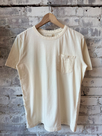 imogene + willie Classic Knit Pocket Tee - White Gray