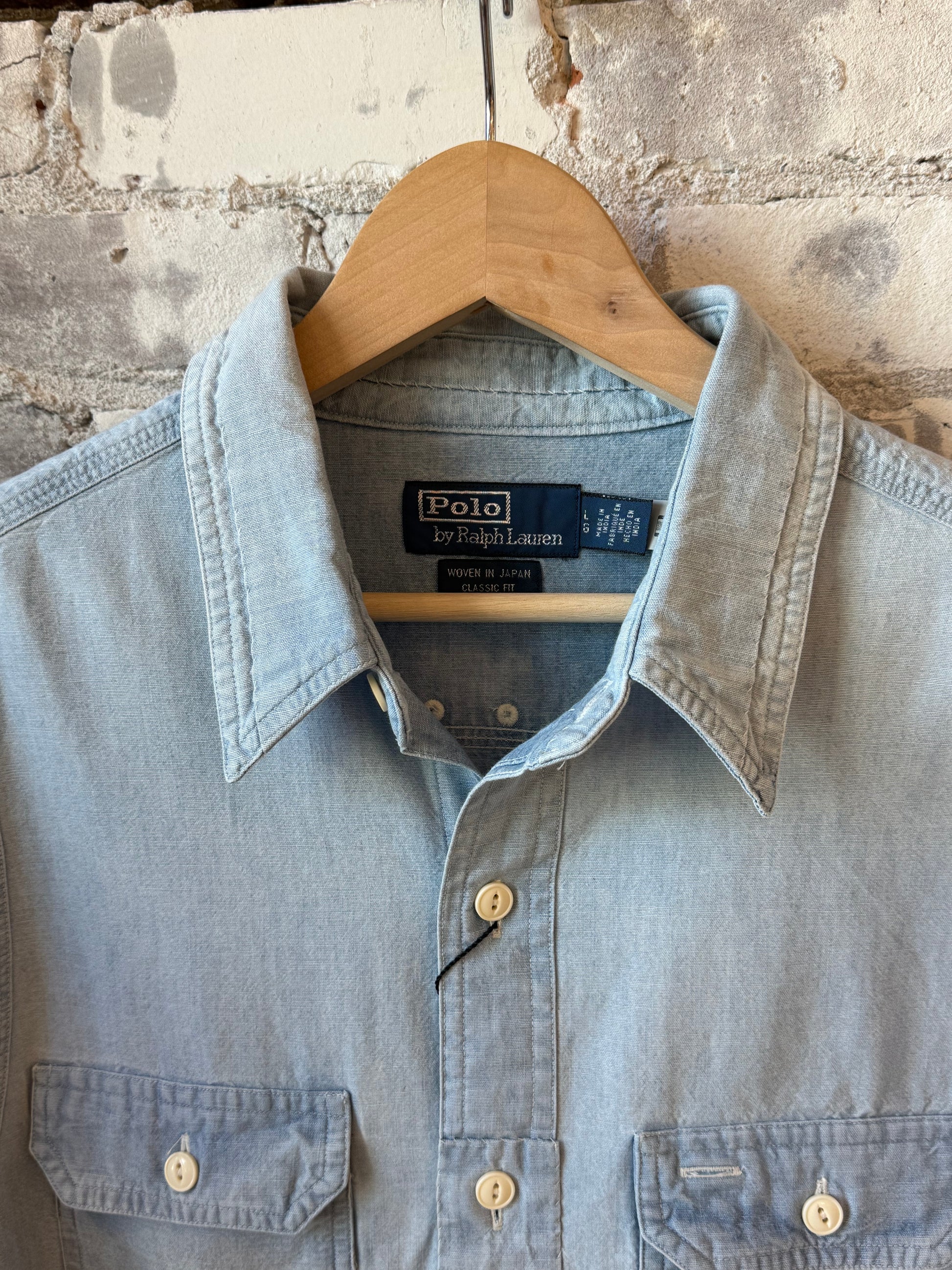 Chambray Compass Workshirt - Medium Indigo - DUNE + SALT