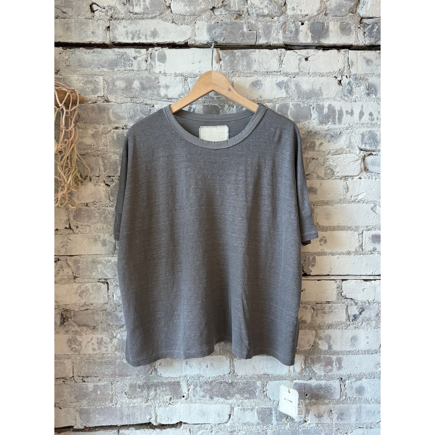 Hemp Jersey Oversized SS Crew - Charcoal - DUNE + SALT