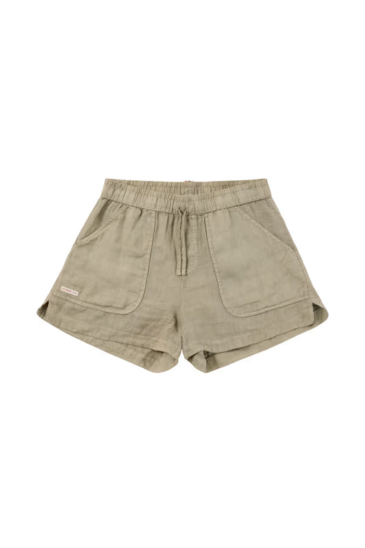 Women's Safari Linen Short - Olive Ash - DUNE + SALT