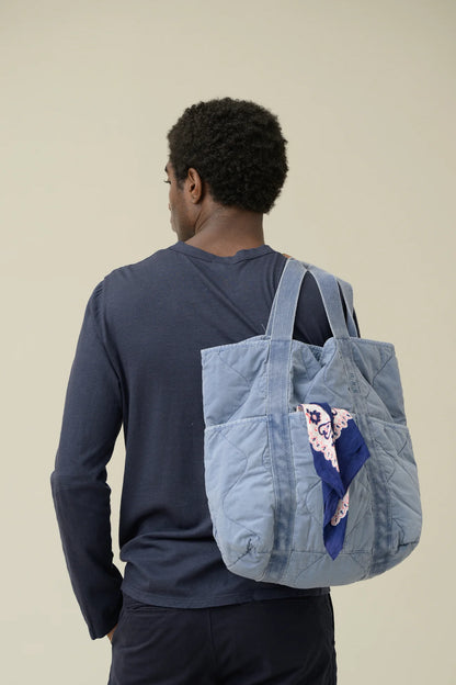 Quilted Tote Bag - Union Blue - DUNE + SALT
