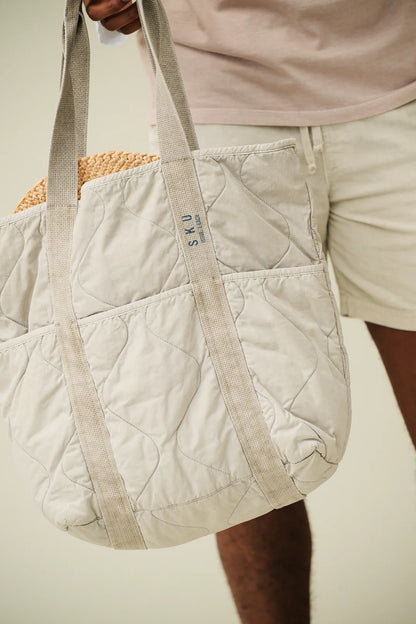 Quilted Tote Bag - Khaki - DUNE + SALT
