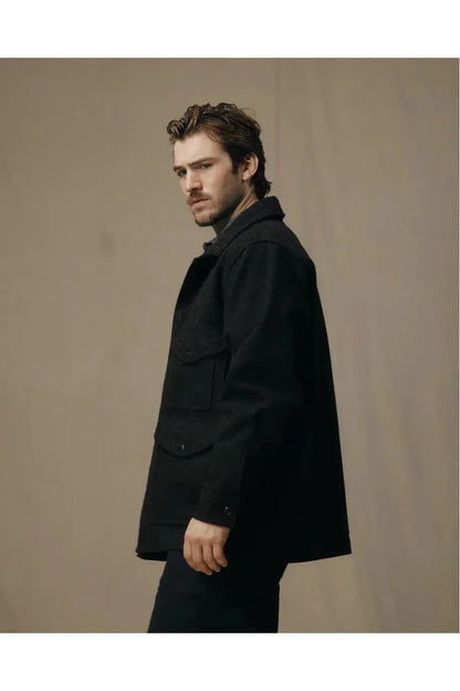 Mackinaw Wool Cruiser Jacket - Black - DUNE + SALT