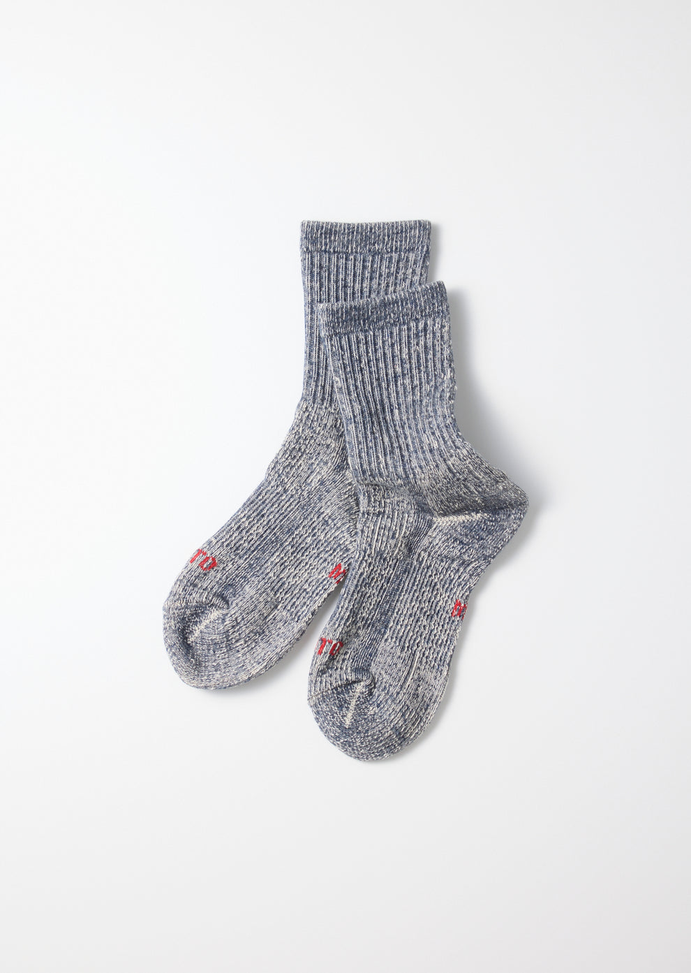 Double Face Organic Cotton Mini Crew Socks - Navy - DUNE + SALT
