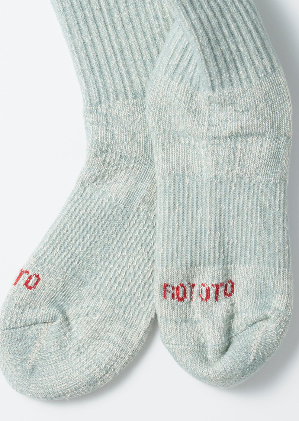 Double Face Organic Cotton Mini Crew Socks - Light Blue - DUNE + SALT