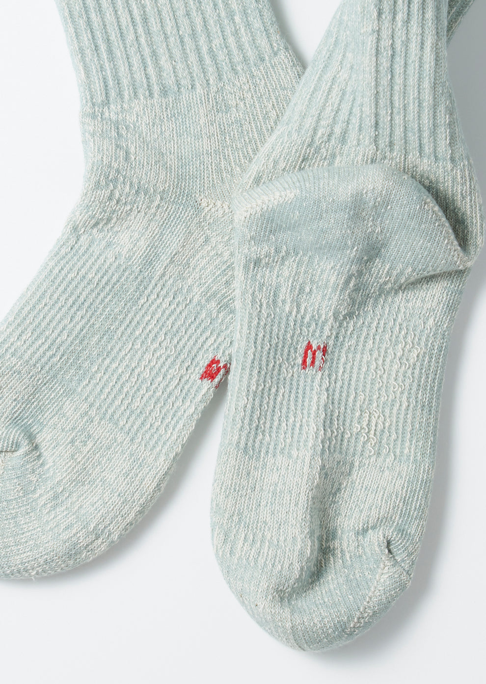 Double Face Organic Cotton Mini Crew Socks - Light Blue - DUNE + SALT