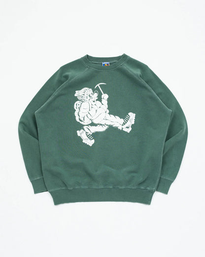 Big Rock Candy Mountaineering Wayne Raglan Sleeve Sweatshirt - Artichoke Dim Gray