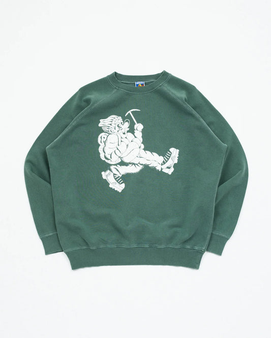 Big Rock Candy Mountaineering Wayne Raglan Sleeve Sweatshirt - Artichoke Dim Gray