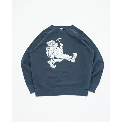 Wayne Raglan Sleeve Sweatshirt - Blue Corn - DUNE + SALT