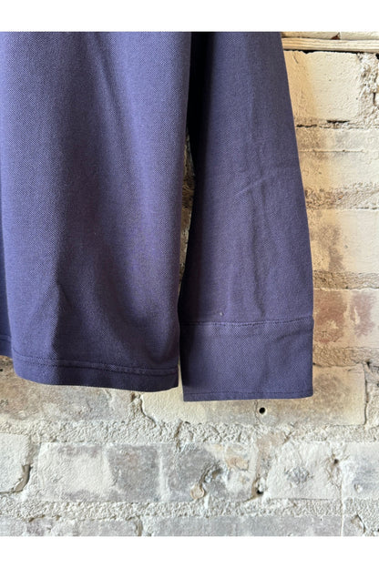 Cotton Piqué Rugby Polo - Navy - DUNE + SALT