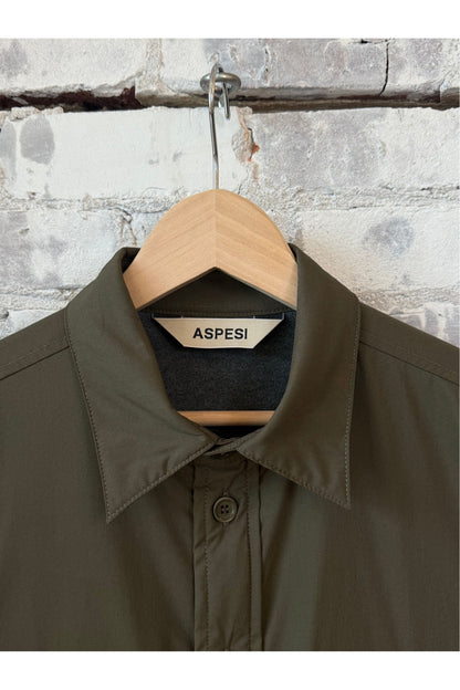 Yoshitaka Cotton/Nylon Shirt Jacket - Military - DUNE + SALT