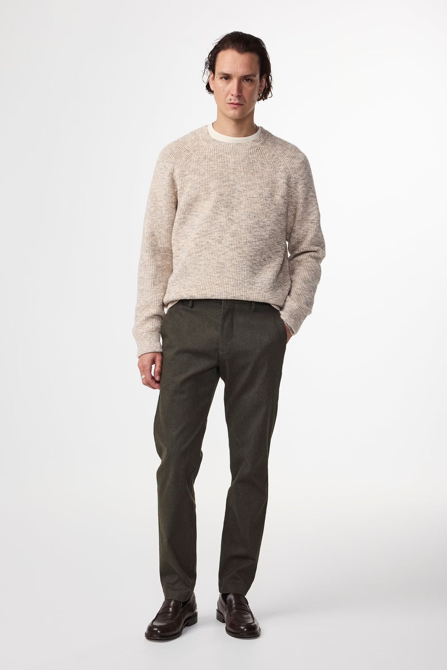 Theo Classic Tailored Slim Fit Chino - Dark Army - DUNE + SALT
