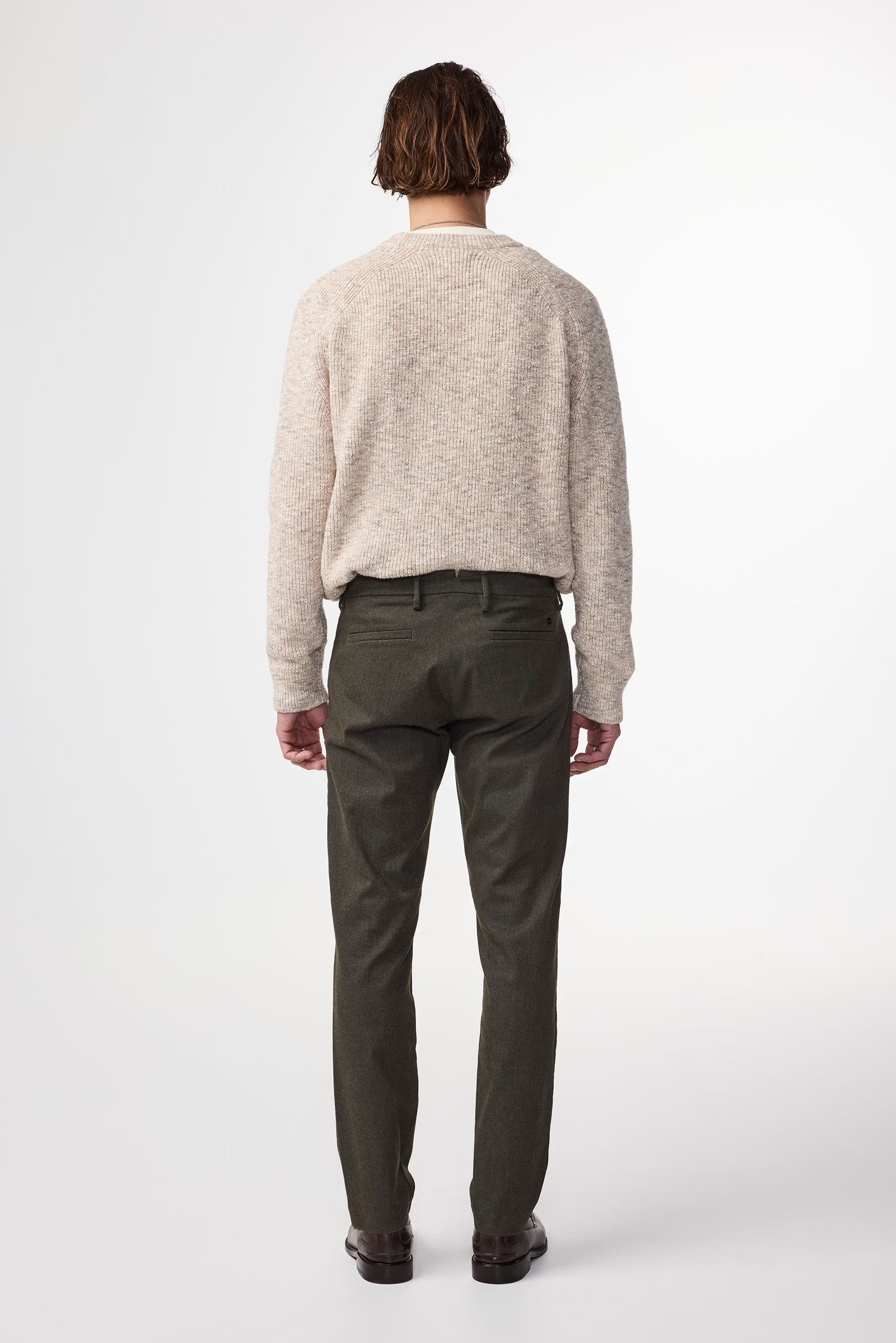Theo Classic Tailored Slim Fit Chino - Dark Army - DUNE + SALT