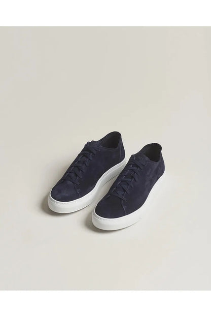 Loria Suede Low Sneaker - Navy - DUNE + SALT