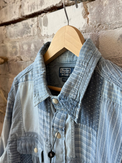Classic Fit Chicago Workshirt - Indigo Patchwork - DUNE + SALT