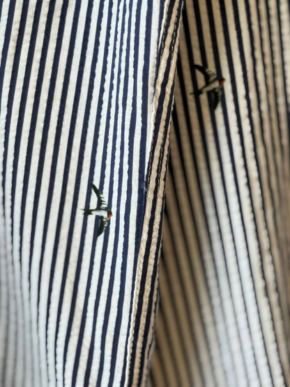 Pitt Woven Shirt - Navy/White - DUNE + SALT