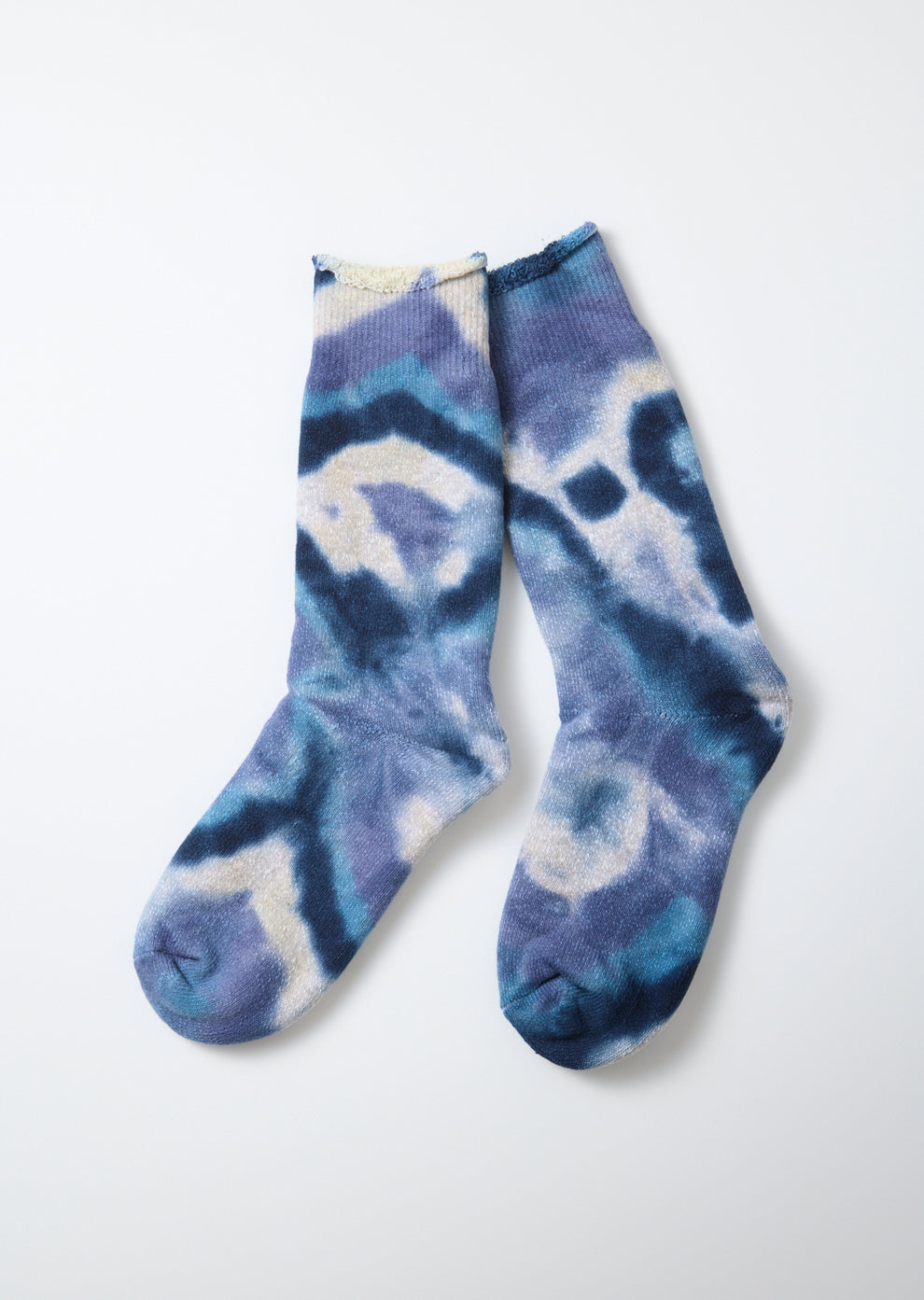 Tie Dye Pile Socks - Indigo Navy - DUNE + SALT