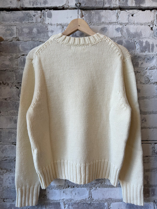Merz B. Schwanen Chunky Merino Wool Sweater - Nature Gray