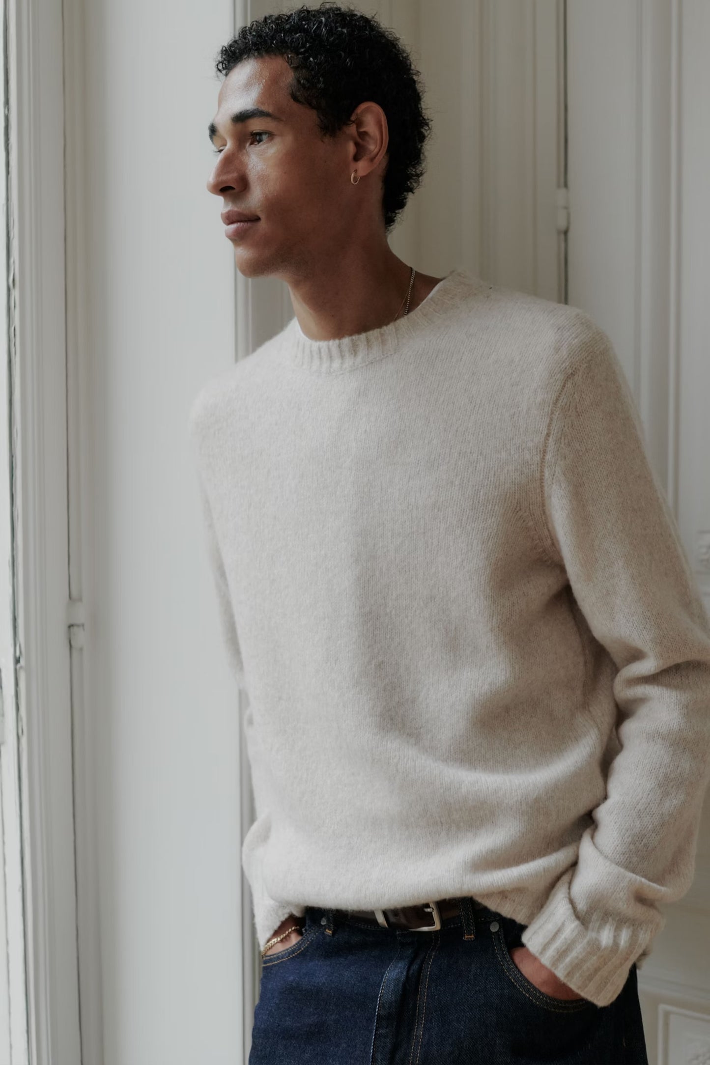 Lee Wool Blend Sweater - Ivory - DUNE + SALT