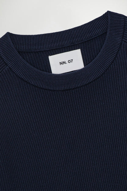 Kevin Rib Knitted Sweater - Navy - DUNE + SALT