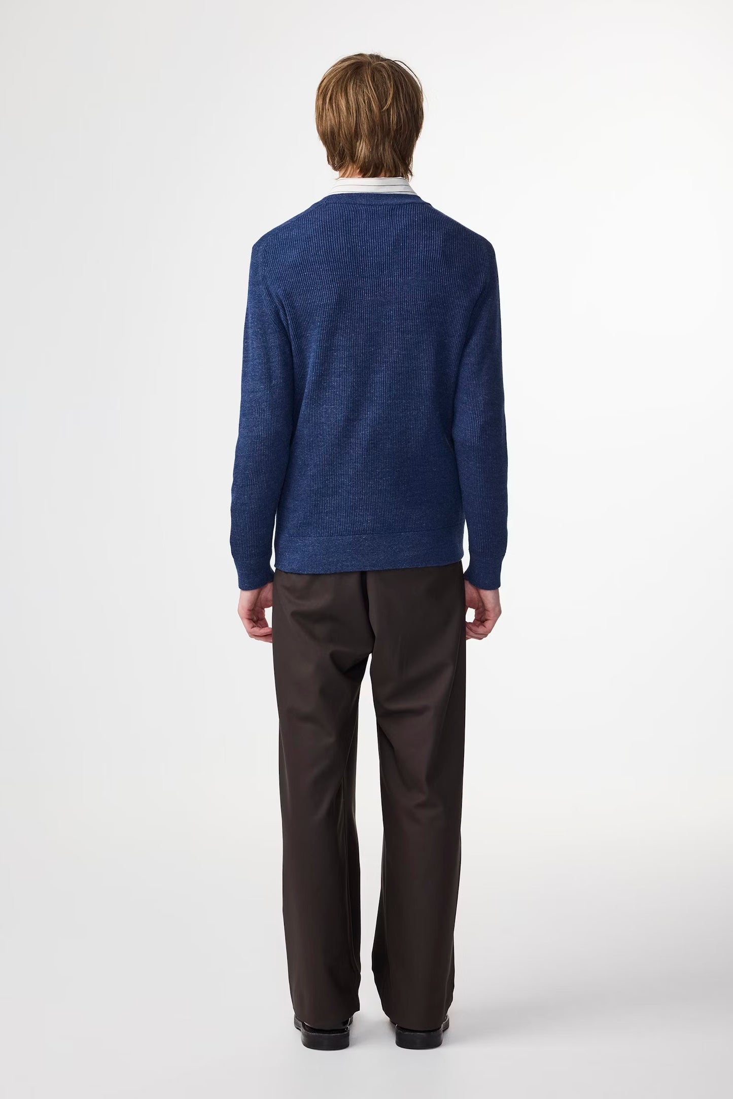 Kevin Ribbed Organic Cotton Sweater - Denim - DUNE + SALT