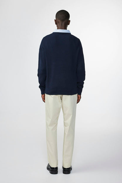 Kevin Rib Knitted Sweater - Navy - DUNE + SALT