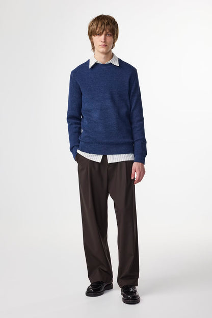 Kevin Ribbed Organic Cotton Sweater - Denim - DUNE + SALT